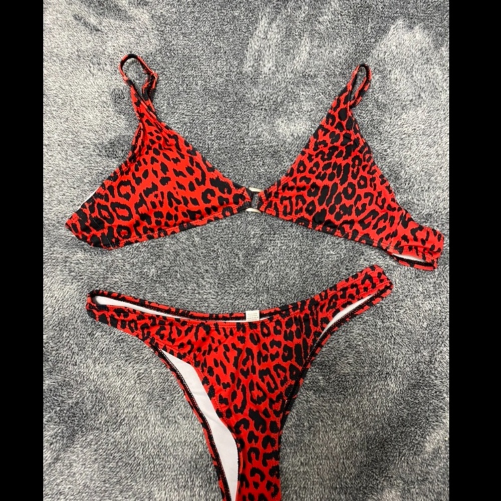 Shein cheetah bathing suit
